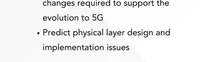 Detailed description of a 5G Radio and Wireless Network course with learning outcomes focusing on cellular shortcomings, 5G features, radio architecture, and target audience including RF and wireless engineers and program managers